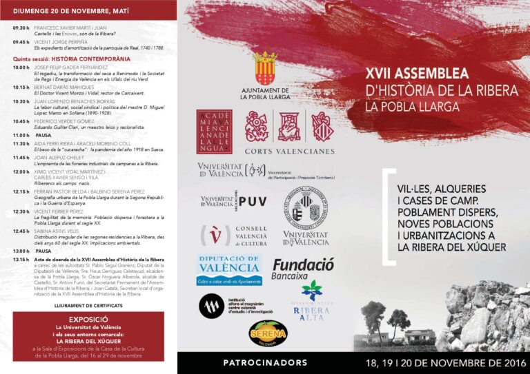 PROGRAMA XVII ASSEMBLEA LA POBLA LLARGA