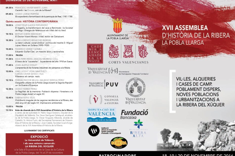 PROGRAMA XVII ASSEMBLEA LA POBLA LLARGA